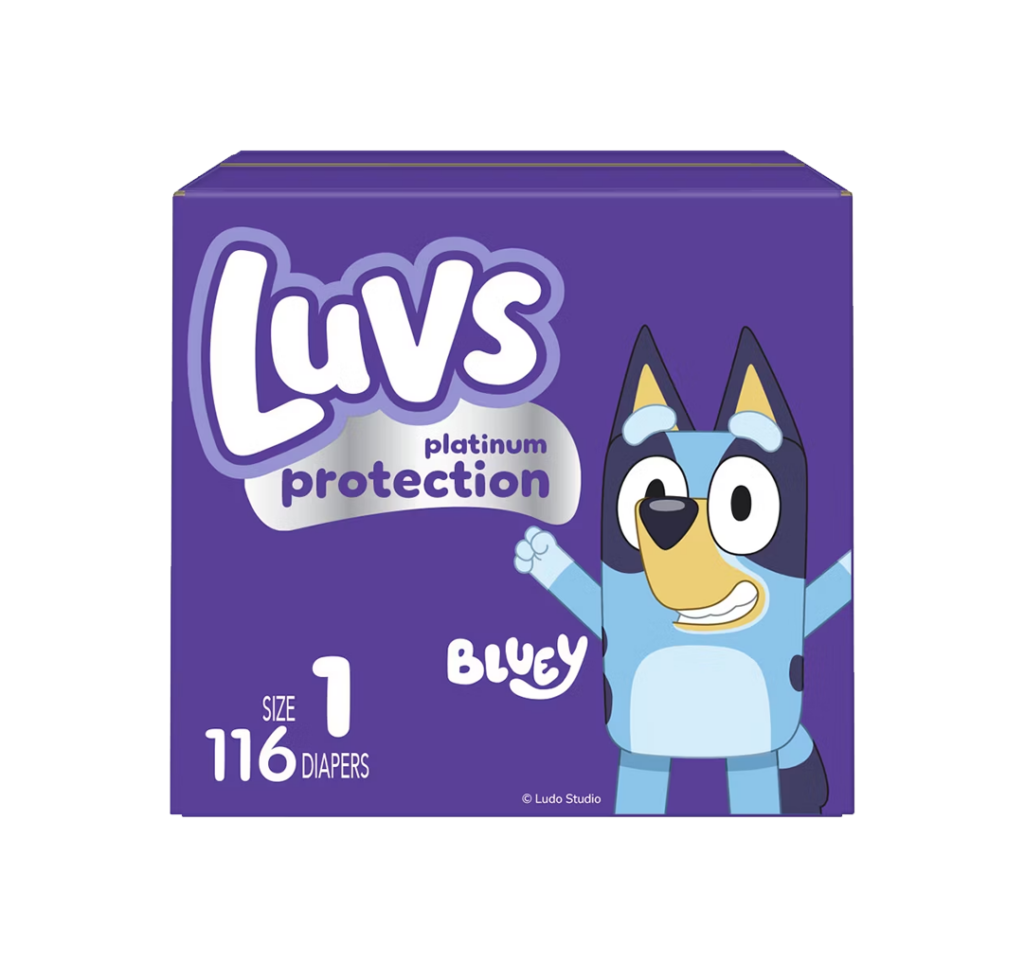 Luvs Platinum Protection Diapers with Bluey