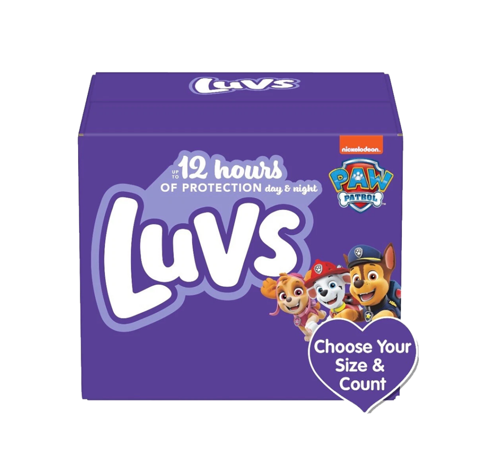 Luvs Pro Level Leak Protection Diapers with Paw Patrol